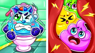 Mommy, I Can't Go Poo Poo 😭Potty Training + Poo Poo Song🚑 Nursery Rhymes & Kids Songs By Kiddy Cars