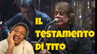 Fabrizio De André - il Testamento di Tito REACTION