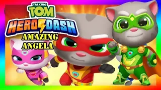 Talking tom hero dash Gameplay Crazy Hero Angela