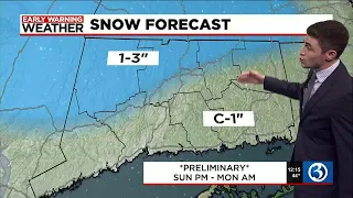 FORECAST: An ALERT for some snow Sunday into Monday