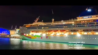 Norwegian Sky/Msc Explora1/Msc Magnifica #portofmiami #ofwlife #seaferer #seaferer #seaman