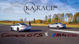 BMW M4 CSL vs Porsche Carrera GTS - DRAG RACE