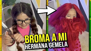 🙈😱 ¡¡MI HERMANA GEMELA ME CORTA EL PELO!! 💇‍♀️ BROMA ÉPICA