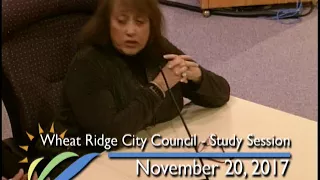 Wheat Ridge City Council Study Session 11-20-17