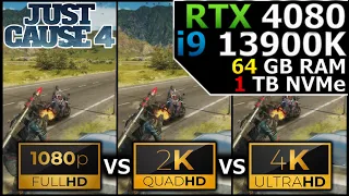 Just Cause 4 | 1080p vs 1440p vs 2160p | RTX 4080 | i9 13900K | 64GB RAM | 1TB NVMe