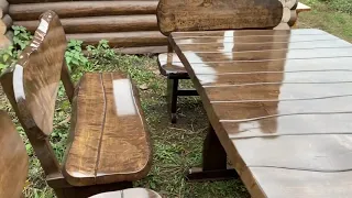 Дизайнерская деревянная мебель ручной работы из массива под заказ видео