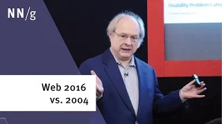 Web UX 2016 vs 2004 (Jakob Nielsen keynote)