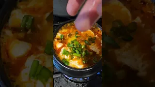 Sundubu Korean tofu soup with anchovy stock #shorts #koreanfood