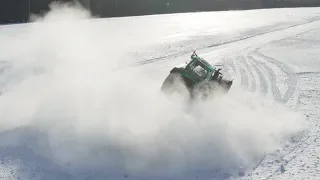 World’s Fastest Snow ​Ploughing with an Unmanned Tractor​