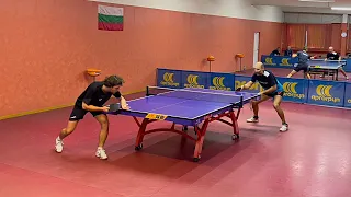 Table Tennis Friendly match | S. BEROV /blue/ vs. L. BEOIRI /black/