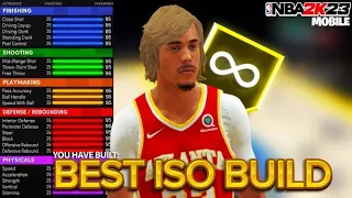 99 OVERALL ISO * SHOT CREATING SLASHER BUILD*  IS UNSTOPPABLE  IN NBA 2K23 MOBILE!