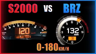 Subaru BRZ 2022 vs Honda S2000 [0-180km/h]