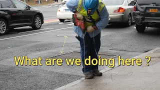 Braking public sidewalk to avoid getting in the sewer system