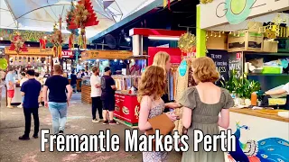 Fremantle Markets Perth Western Australia 🇦🇺| 4k Walkthrough Perth Australia | UHD 60fps