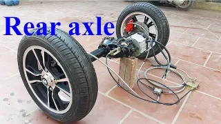 TECH - How to make electric car with oil disc brakes - Rear axle of tram