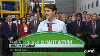 Justin Trudeau makes policy announcement in Burnaby, B.C.