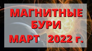 Магнитные бури в марте 2022 года. Прогноз календарь магнитных бурь на март