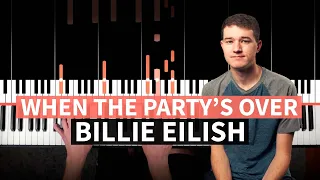 when the party's over - Billie Eilish - PIANO TUTORIAL (accompaniment with chords)