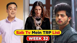 Sab Tv - Mein Trp List Week 32 | Hero , Wagle ki Duniya , Tmkoc Trp - Mohit Shows