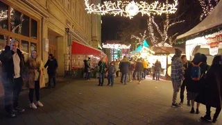 🇩🇪 🎄 Magdeburg Christmas Lights Walk - Central Magdeburg Night Walk