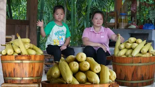 Break corn to boil - Plant more agricultural crops - Live with nature