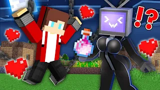 JJ Fell in Love to TV WOMAN Love Curse in Minecraft (Maizen Mazien Mizen)