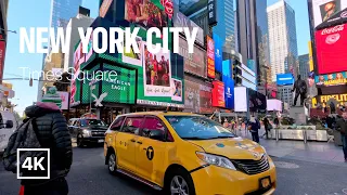 [4K] New York City 🗽 Autumn Walk - Times Square & Broadway [Nov. 2022]