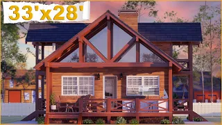 What an Amazing Cottage House!! | 33'x28' (10x9m) 3 Bedroom Cottage House with Wonderful Layout