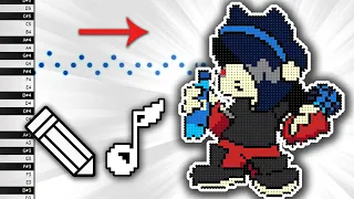 What ANNIE Sounds Like on Piano - Draw and Listen - MIDI Art - How To Draw - Pixel Art - FNF