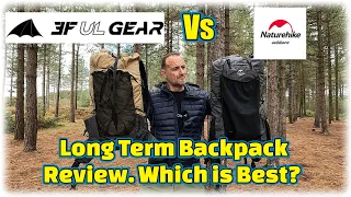 Long term review on two of the best budget packs #Naturehike  #3ful #ultralight @NaturehikeOfficialStore​