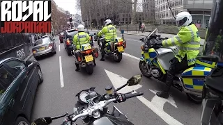 BMW S1000Rs accidental ride with 3 Police Riders