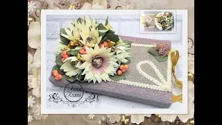 DECORATION of a CANDY BOX with FLOWERShow to beautifully pack candy in a gift box