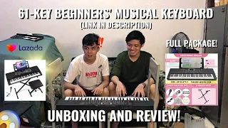 61-KEY BEGINNERS' MUSICAL KEYBOARD SET UNBOXING AND REVIEW! | FULL PACKAGE NA! SULIT NA SULIT!
