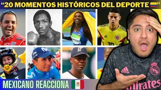 Mexicano Reacciona | 20 Momentos HISTÓRICOS del deporte COLOMBIANO🇨🇴 😱😳 - Hiram Santos 🇲🇽