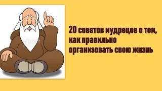 20 советов мудрецов о том, как правильно организовать свою жизнь