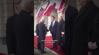 JOE BIDEN W WARSZAWIE! Przywitanie Prezydenta Andrzeja Dudy oraz Premiera Mateusza Morawieckiego