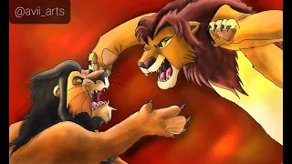 Simba vs Scar!! - |Speed Art|