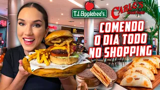 O DIA INTEIRO COMENDO NO SHOPPING!