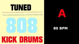 808 Tuned Kick Metronome -  A - 80 BPM