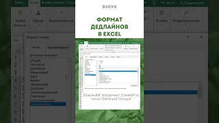 Excel: удобный формат для дедлайнов в эксель #shorts #excel #эксель #excelобучение