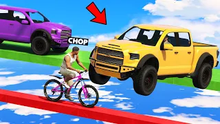 GTA 5 CHOP OUTSMARTED ME IN BMX VS CARS VS RUNNERS