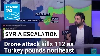 Syria escalation: Drone attack kills 112 at military academy as Turkey pounds northeast