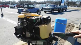 Tohatsu 4 Hp 4 Stroke, routine service, Final Running Video  2-9-23