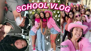 SCHOOL VLOG | pinkout football game! Nicole Laeno