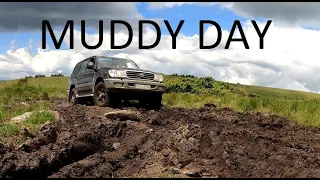 Drive Adventure with Toyota Land Cruiser 100 HDJ in Romania abandoned mountains. 4K POV Mud Off road