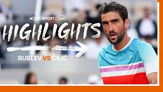 Cilic Fights Past Rublev To Reach French Open Semi-Final | 2022 Roland Garros | Eurosport Tennis