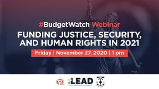 #BudgetWatch webinar: Funding justice, security, and human rights in 2021