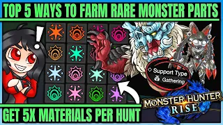 Top 5 Ways to Farm Monster Materials - Gems + Plates + Orbs - Quick & Easy - in Monster Hunter Rise!