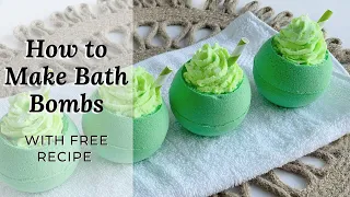 How to Make Bath Bombs Tutorial with FREE RECIPE | DIY Simple Bath Bomb Frosting with Recipe