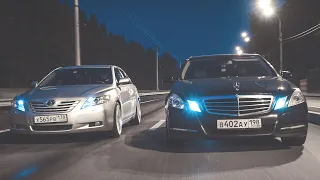 Toyota Camry 3.5 vs Mercedes-Benz E350 - Японская Легенда против Злого Немца! КТО КОГО?!